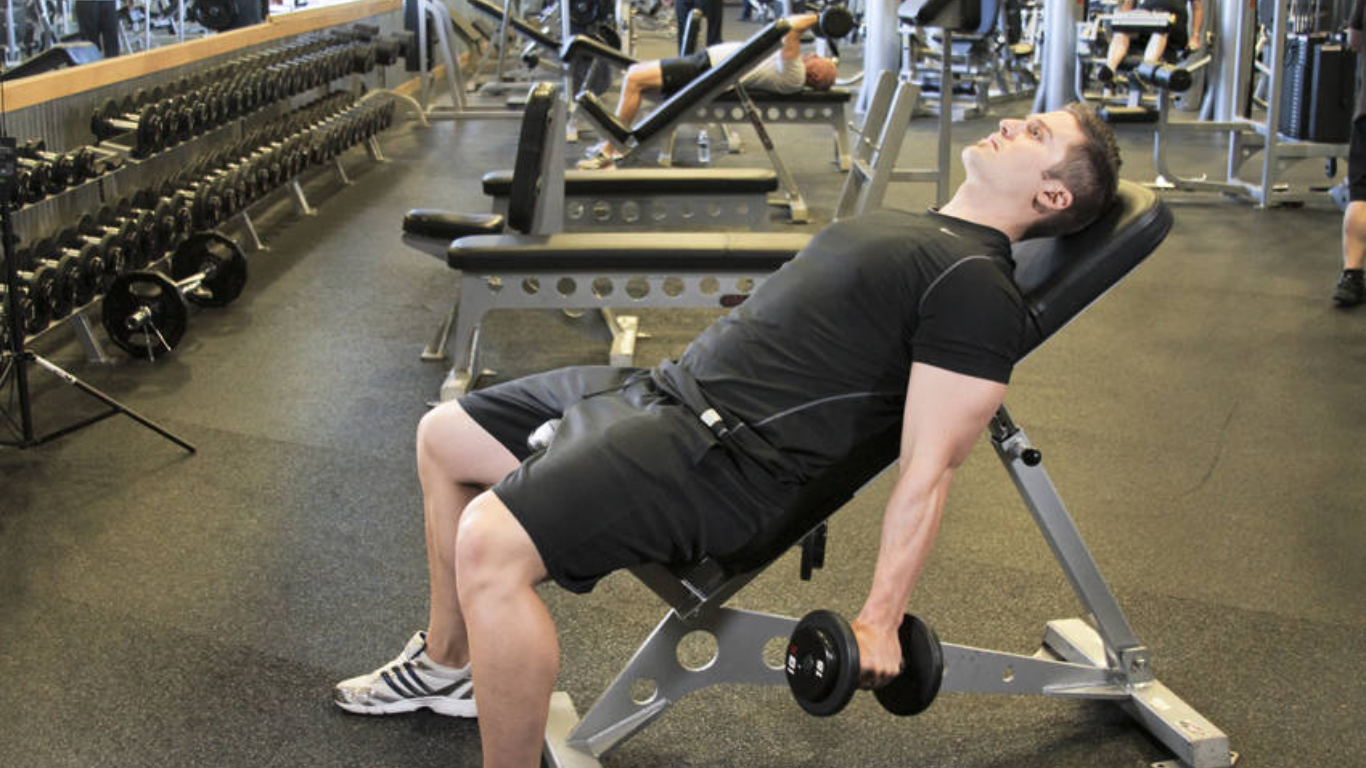 incline hammer curls exercise