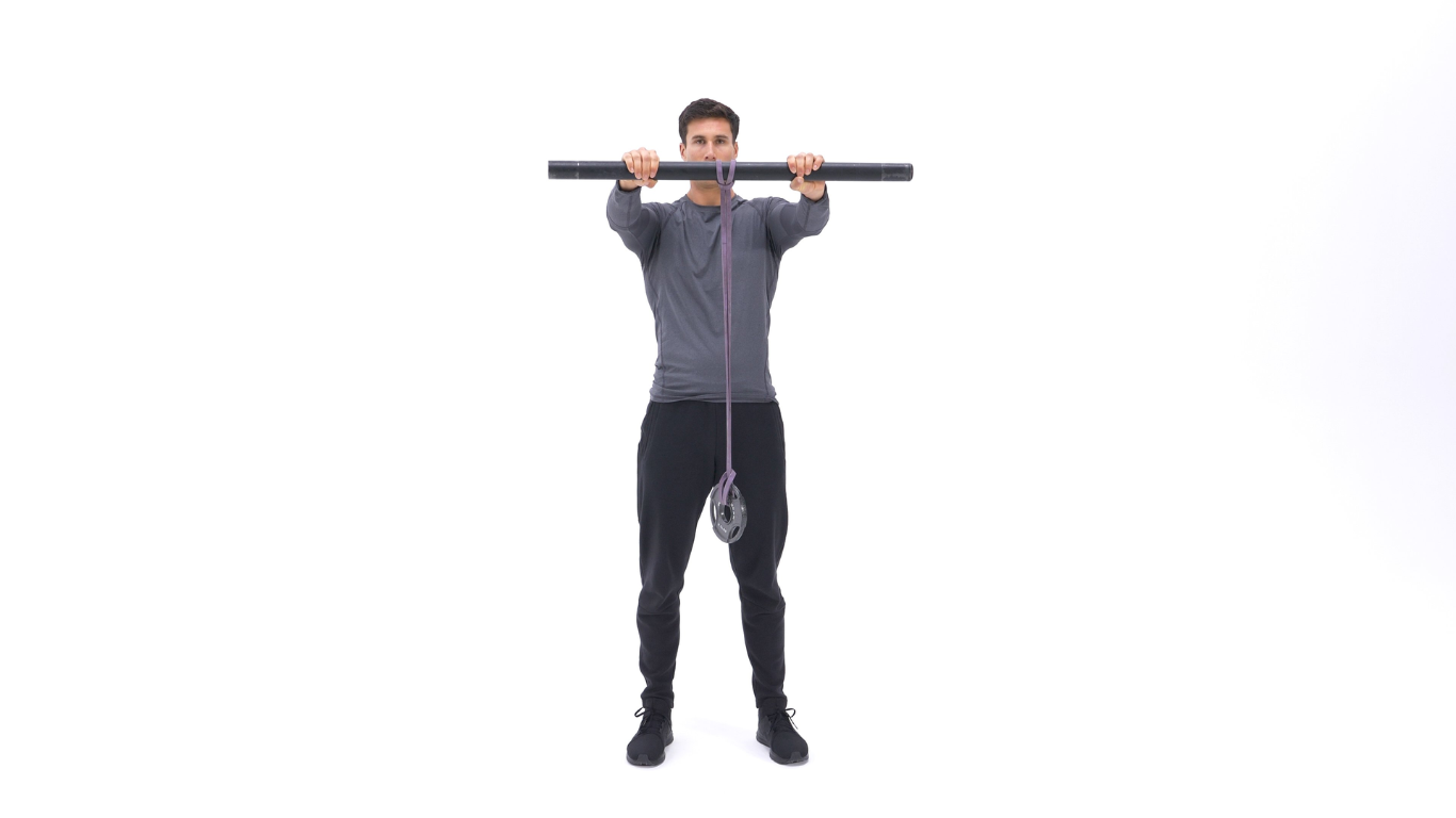 Straight-Bar Wrist Roll-Up Exercise