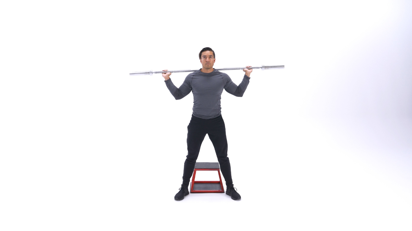 Barbell Back Squat to Box Exercise